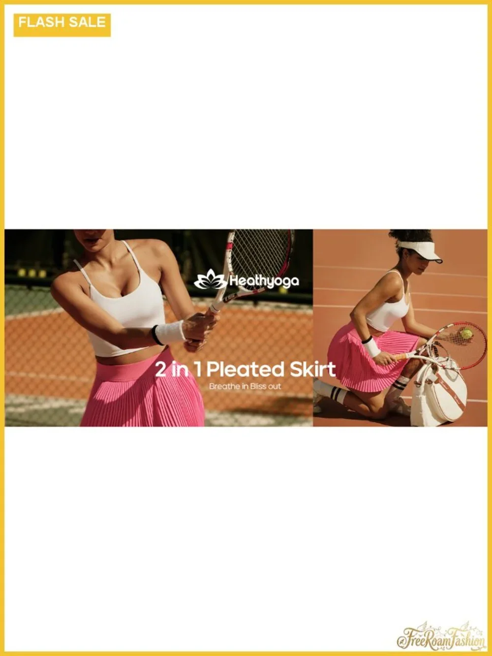 High Waisted Pleated Tennis Skort with Pockets Tummy Control Golf Skirt